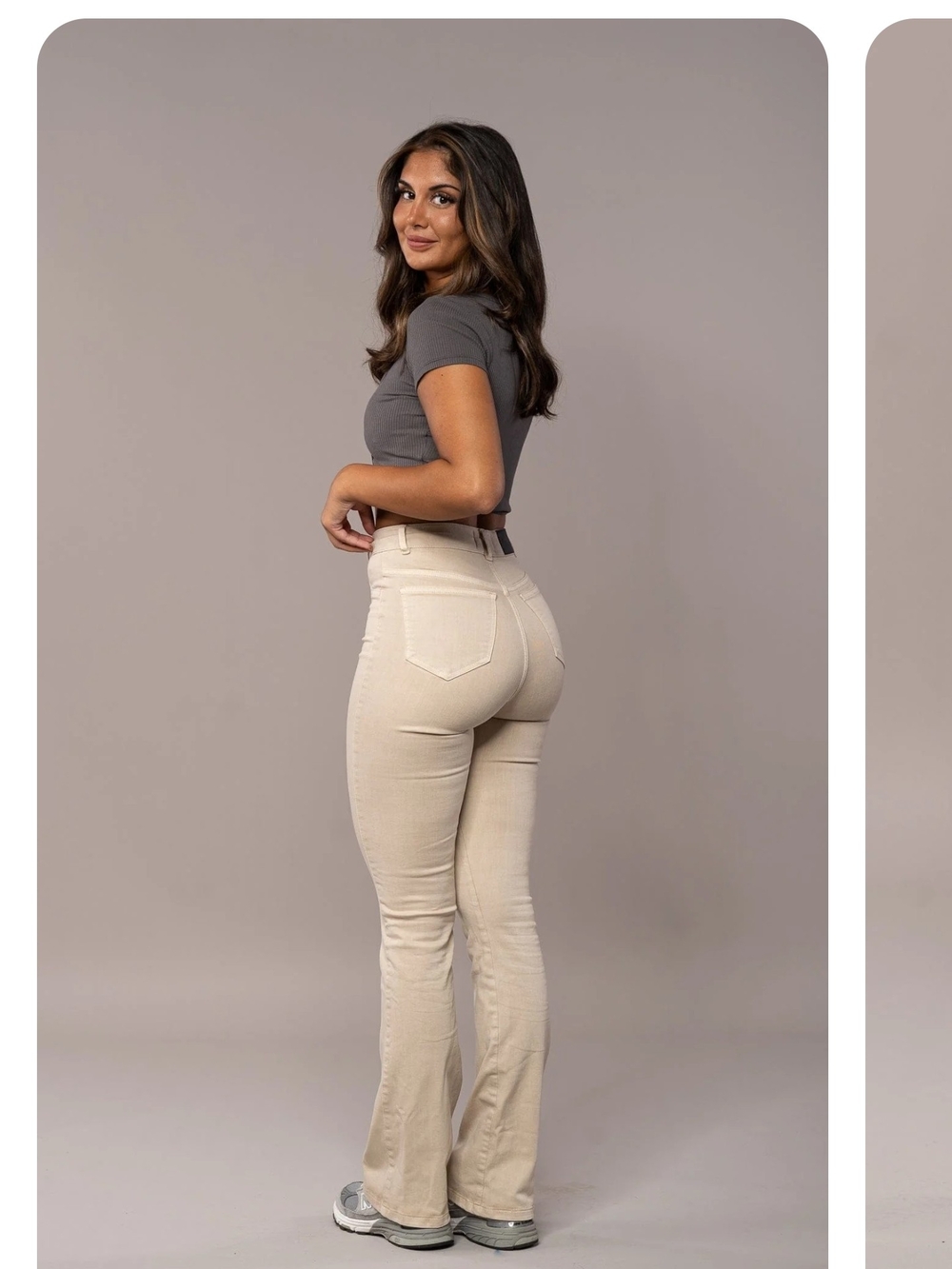 High-Rise Cream Flare Jeans — Sleek Everyday Style